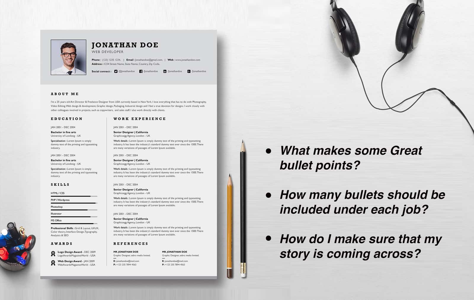 Professional Resume Bullet Points that converts