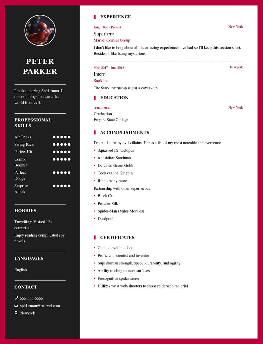 Resume example