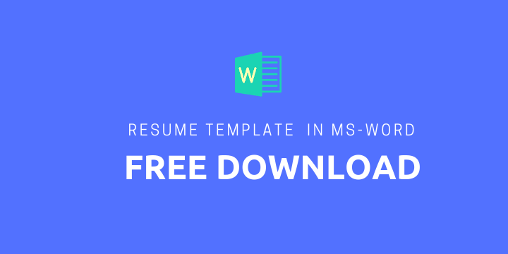 Microsoft Office Resume Template Download from www.myresumeformat.com