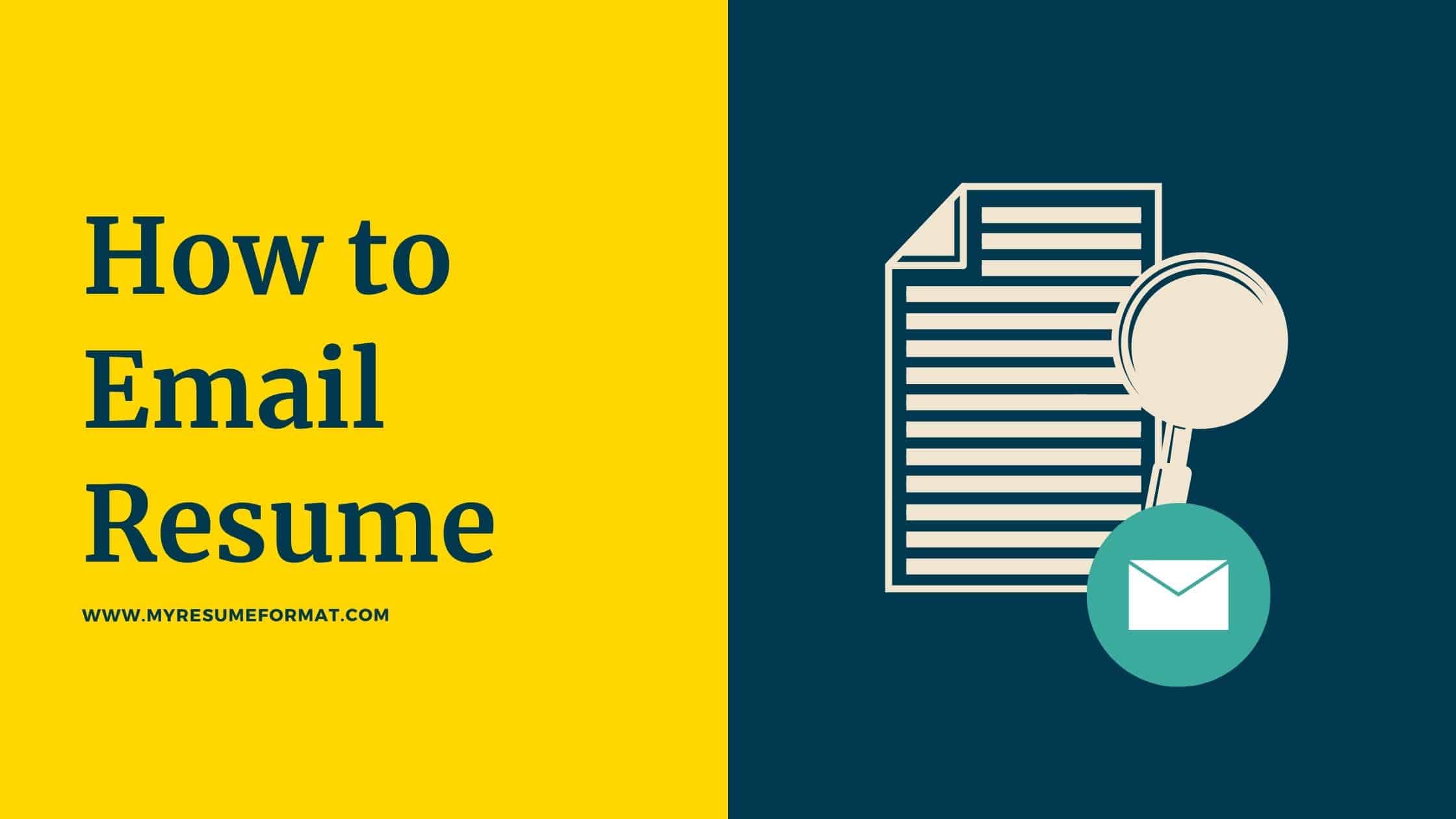 how to email a resume